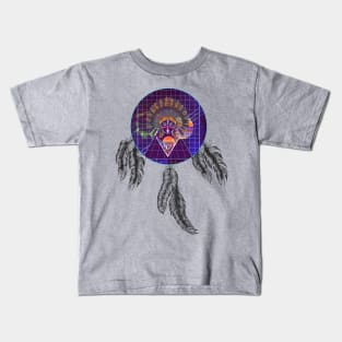 Futuristic indian girl in the dreamcatcher Kids T-Shirt